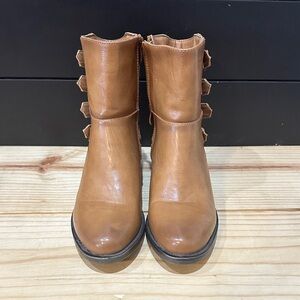 Bumper Tan Ankle Booties